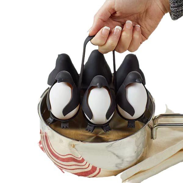 

Egg Cooker, Penguin-shaped Egg Steamer One Size чёрный