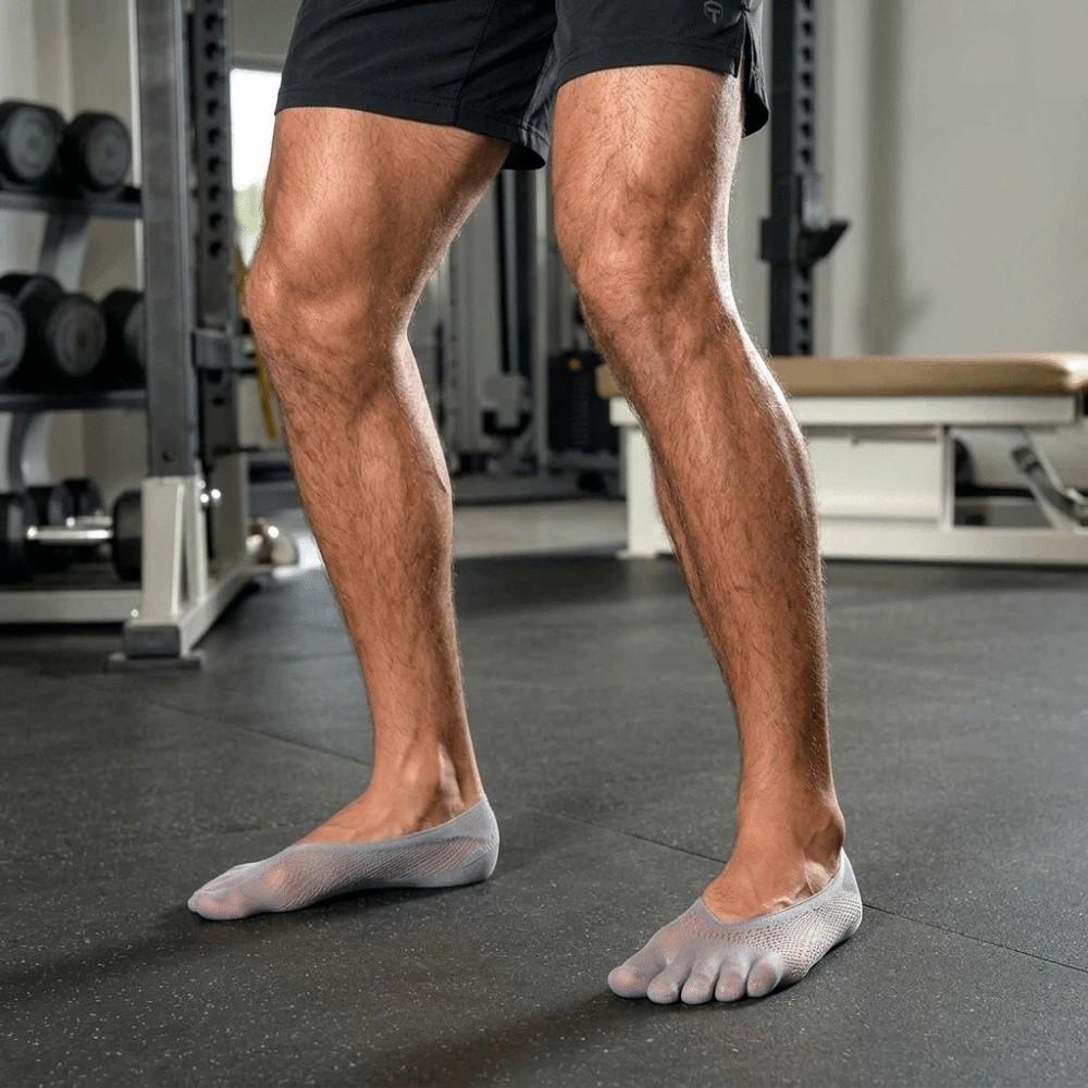 Non-Slip Five Finger Socks Mesh Grid Invisible Socks Simple Toe Seprate Socks  Low Cut