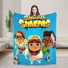 Subway Surfers Pletená deka Flanelová Běžecká Lehká Tenká přehozová deka pro Domov Pohovku Postel Koberec