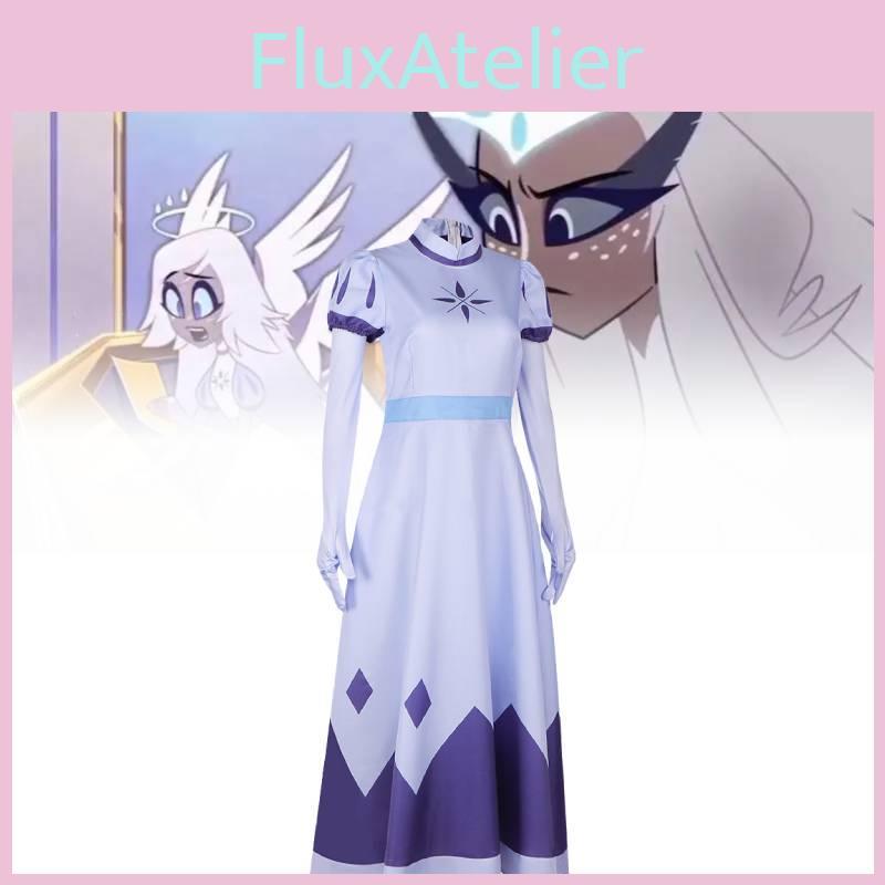 Hazbin Hotel Angel Emily Cosplay Costume Comfortable Polyester Fabric For Halloween