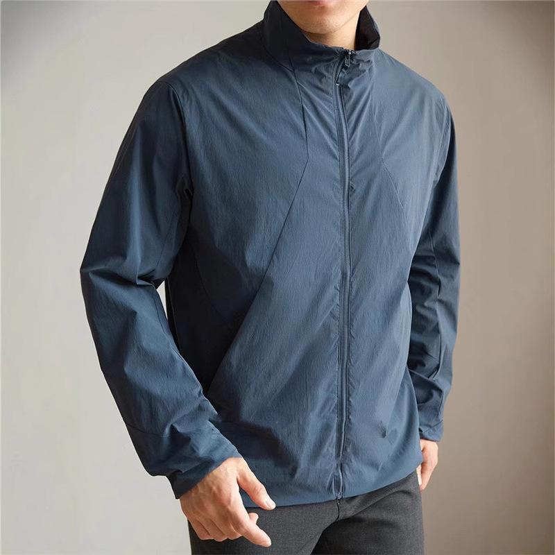 Thin Lightweight Stand Collar Windproof Sunproof Jacket For Business Commute