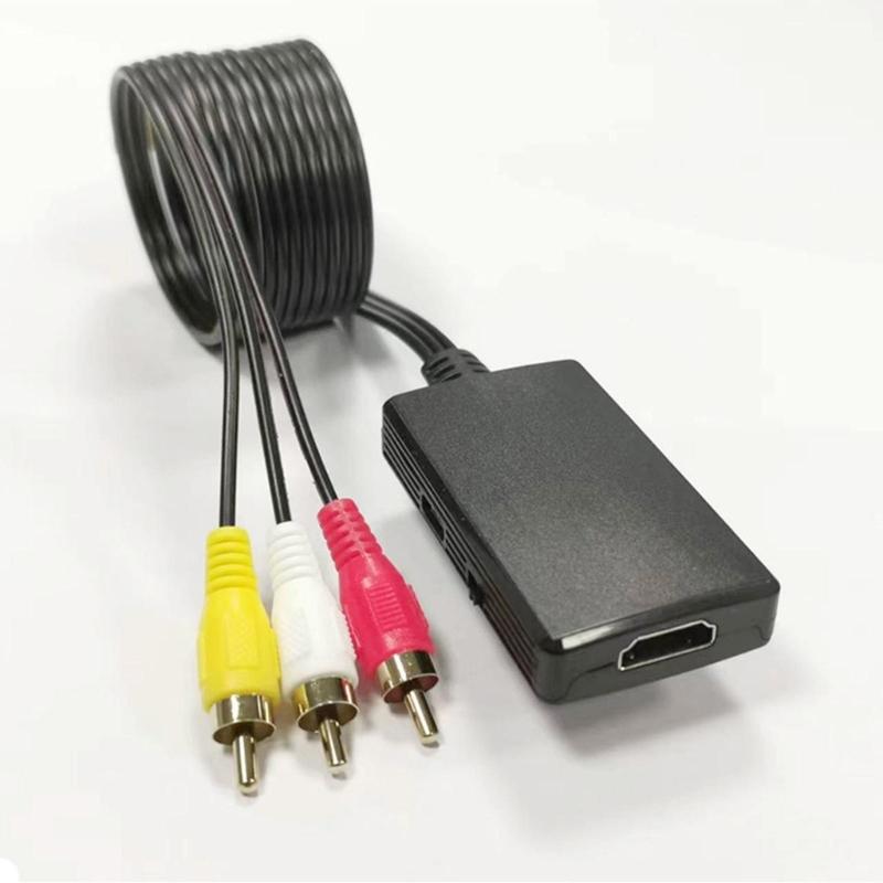 AV CVBS To HDTV Upscaler Device Converts Analogs Composite RCAs Input To Digital 1080P 60Hz For HDTV Projectors Gaming Consoles VCR