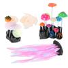 4 Pack Simulation Mushrooms Aquarium Decoration Coral Mushroom Soft Silicone Glow Plant