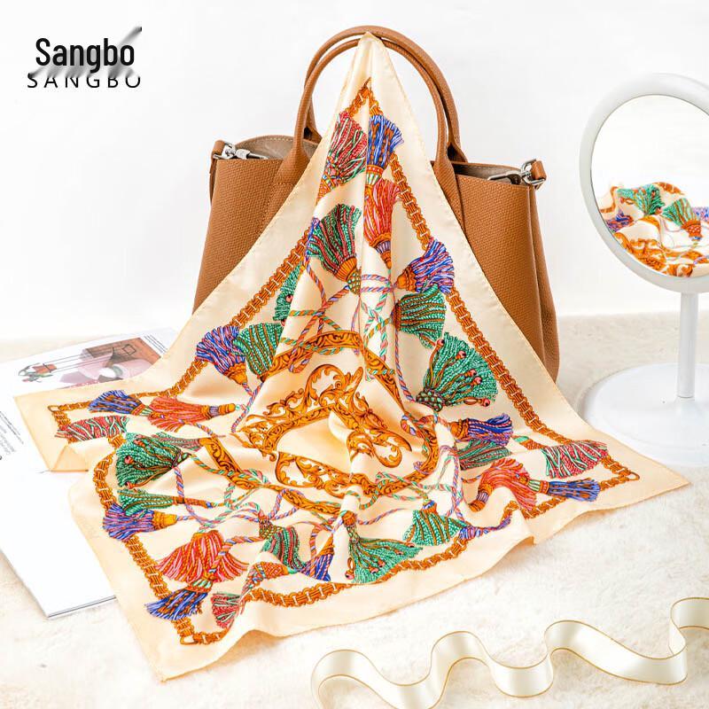 SANGBO Mulberry Silk Scarf & Pen Set