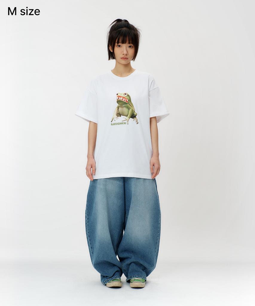 LAUGHER Ugly Frog T-Shirt - White