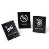 Stainless Steel Slogan No Smoking Sign Public Places Warning Signage Wall Stickers WIFI Plaque Number Custom Address Plates