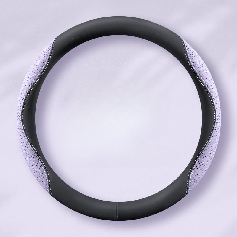 Pokrowiec na kierownicę samochodową ze skóry PU i siatki, wygodny i oddychający, zapewnia chłód latem i ciepło zimą