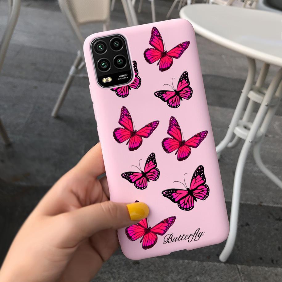 For Xiaomi Mi 10 Lite 5G Case Cute Cartoon Cow Soft-Touch Silicone Bag Back Cover For Xiomi Mi 10 Lite 5G Protector Bumper Funda