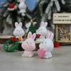 Christmas Resin Decorative ItemsMini Little Rabbits and Cute Cartoon Animals for Decoration and Landscaping