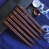 Sushi Noodles Wooden Rustic Elegant Reusable Flatware Chopsticks Tableware Kitchen Utensils