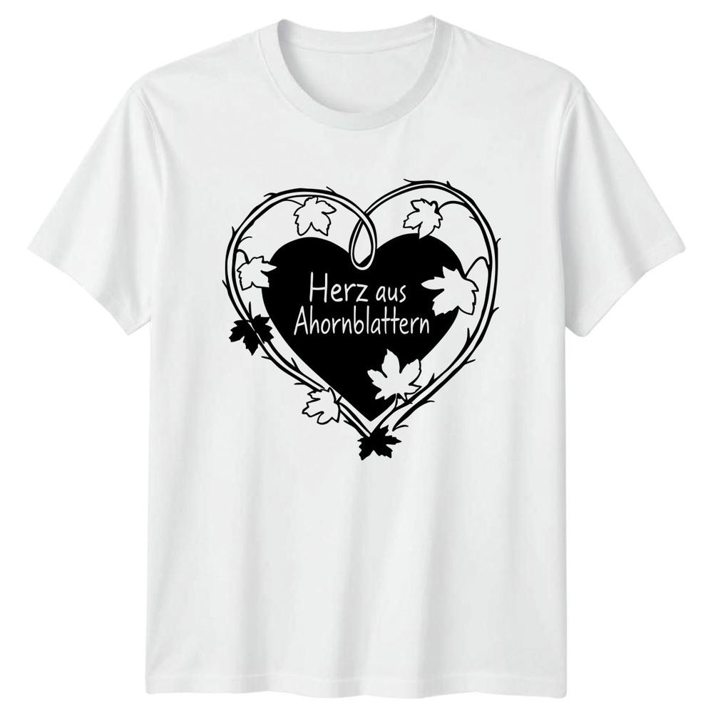 Herz Aus Ahornblttern TShirt Maple Leaf Nature Birthday Gift For Him And Her S