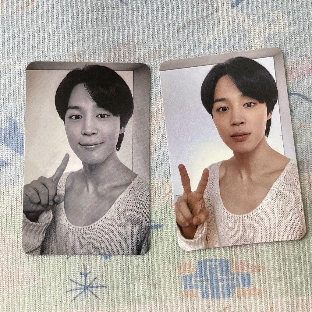 [USED] Jimin JIMIN FACE Universal BTS Lucky Drop Trading Cards (2 pieces)