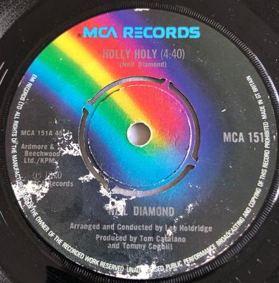 7inch Record NEIL DIAMOND - Holly Holy  MCA151 MCA Records 1969 Ireland Pop Used