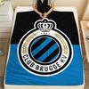 1 ks Flísová deka s potiskem Club Brugge K.V, Vysoce kvalitní, Pro všechna roční období, Domácí dekorace, Teplo a pohodlí, Perfektní jako vánoční dárky