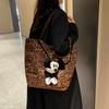 Niche Leopard Print Canvas Bag Bag 2025 New Women's Bag Special Shoulder Large Capacity Lazy Portable Commuter Bag