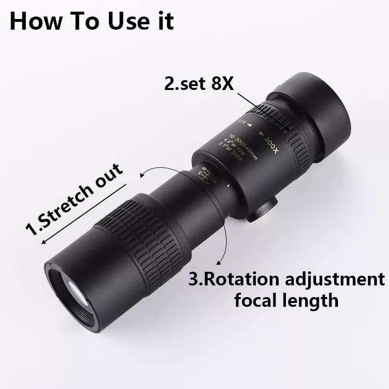 Explorer Monocular Telescope 10-50040 Zoom High Magnification Hd Military Green Professional Portable Mobile Phone Photography Outdoor
