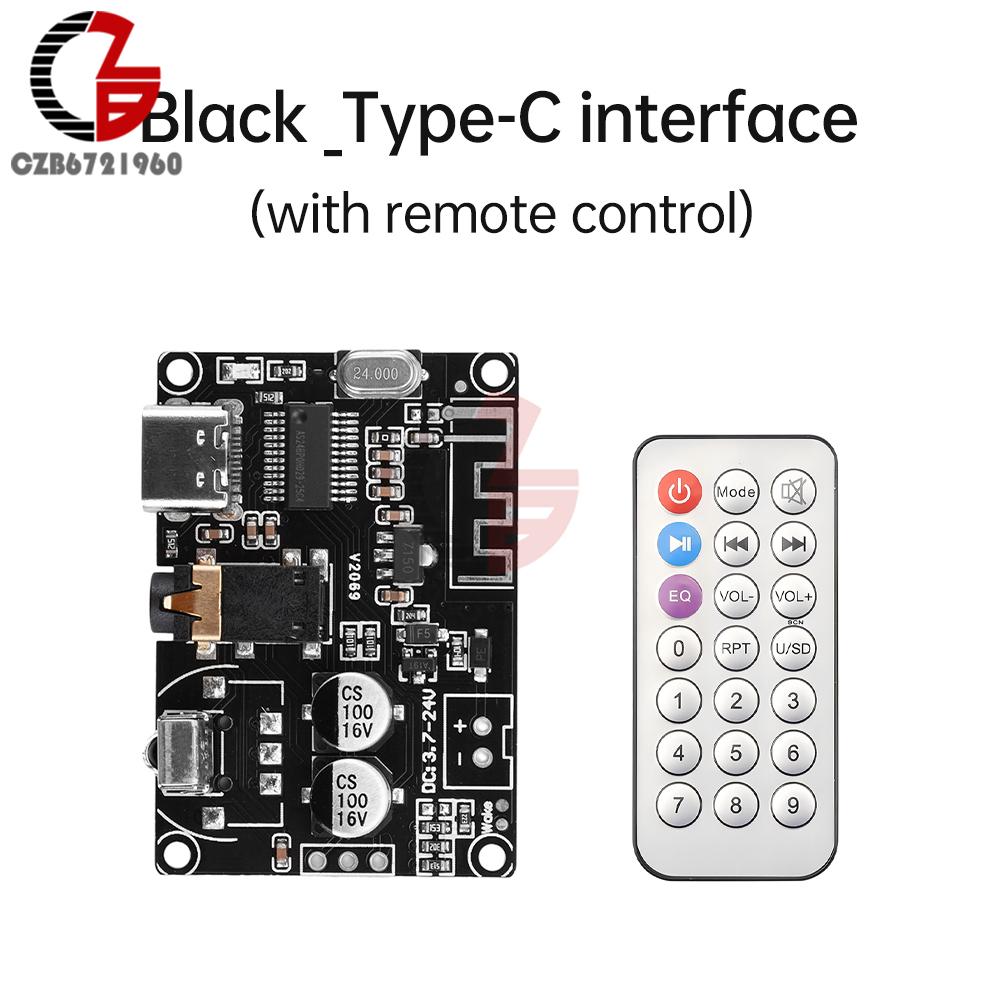 Bluetooth Audio Receiver board DC 3.7-24V Bluetooth 5.0 MP3 Lossless Decoder Board Remote Control Stereo Audio Music Module