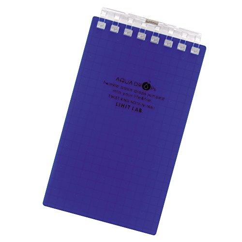 

Lihit Lab N1661-11_10 Twisted Notebook, A7, 8 Holes, Indigo, Pack of 10