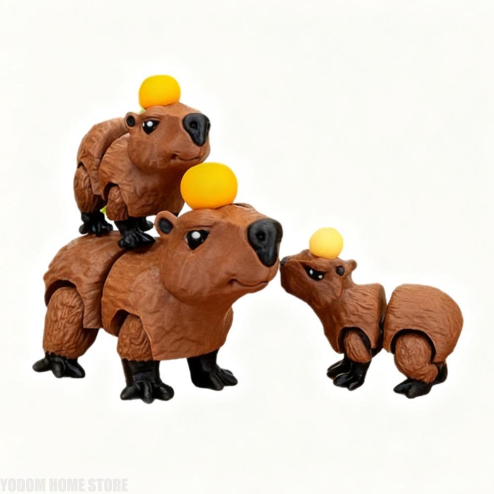 3D Printed Capybara Multi-jointed Action Figure Cute Animal for Home Decoration Accessories Desk Figurines