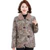 Mom's 2025 Stylish Autumn/Winter Velvet-Lined Floral Coat for Middle-Aged & Elderly Women