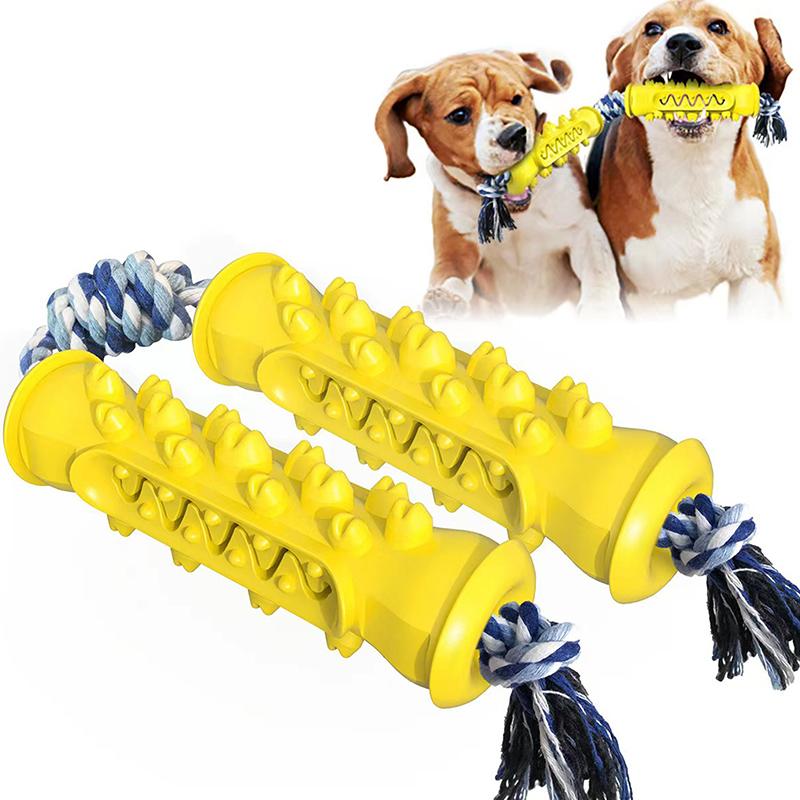 1*Rubber Dog Molar Toothbrush Toys Chew Cleaning Teeth Safe Puppy Dental Care Soft Pet Cleaning Toy Supplies Pet Accessories 1PC