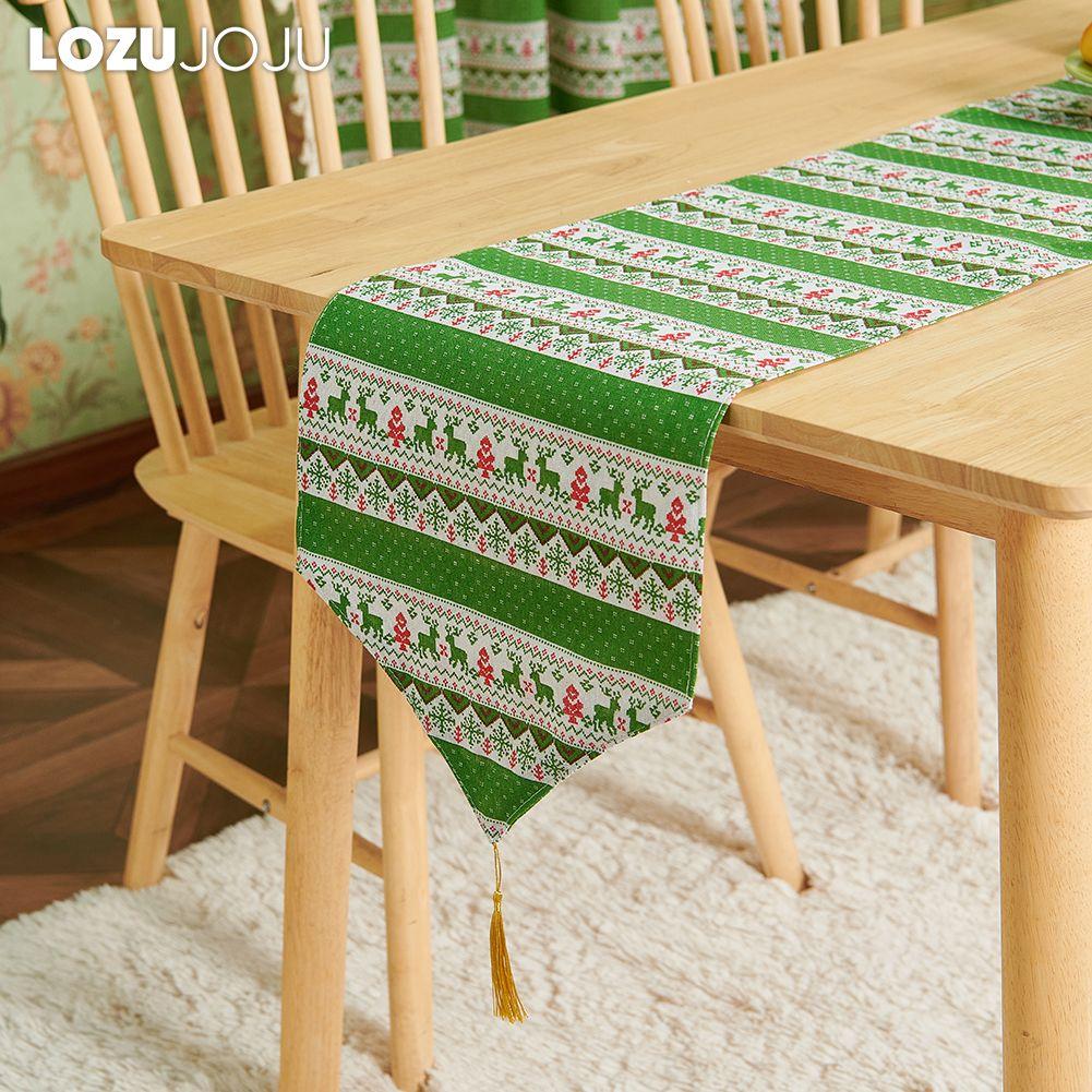 1 STK Modischer und vielseitiger Tischläufer aus Baumwolle und Leinen im Bohemian-Stil, bedruckt, dekorativer Esstisch für den Heimtisch LOZUJOJU