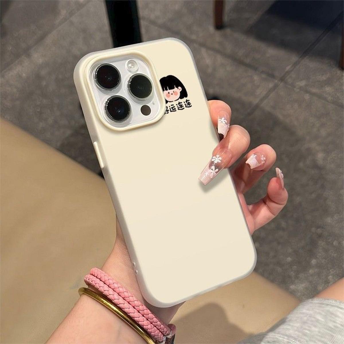 

For Iphone13 for Apple Mobile Phone Protective Case Cartoon Jelly Two-in-one Mobile Phone Case Color Frosted Case For iphone 17PROMAX