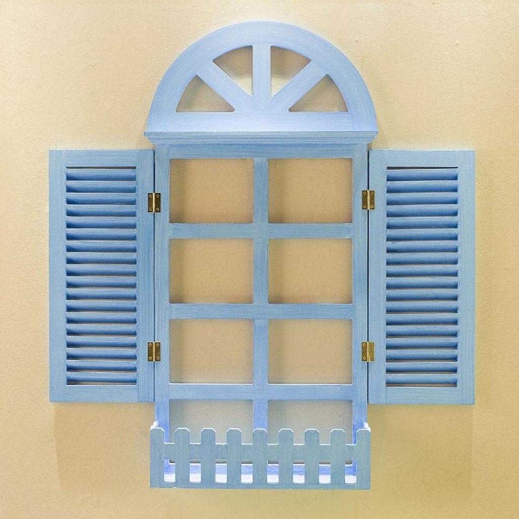 Vintage Rustic Style Window Frames Farmhouse Wall Decoration Hanging Window Frame Home Decor Corridor Living Room Bedroom Art Ornament Picture Frames