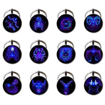 Portachiavi Zodiaci Pietra del Tempo Metallo