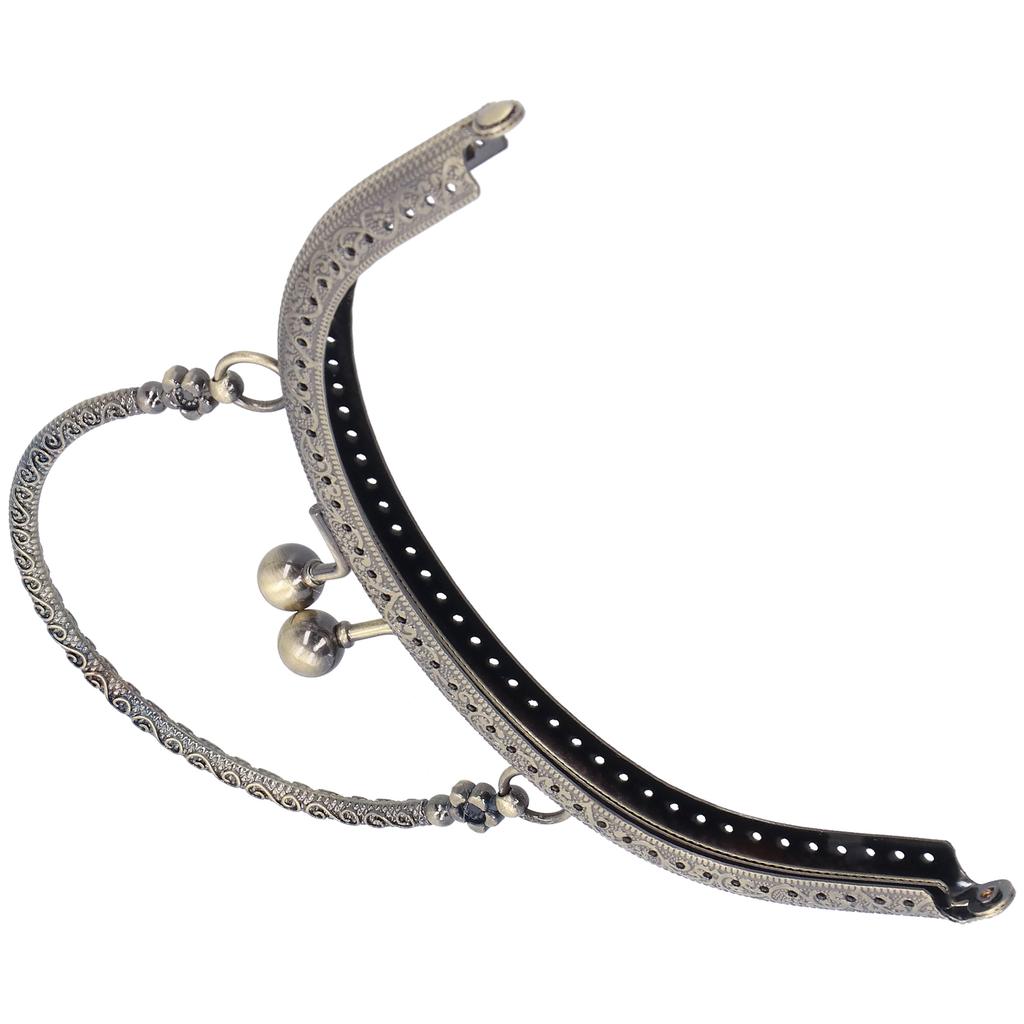Semicircle Purse Handle Frame Metal Handbags Clasp Lock 16.5cm Bag DIY Making SuppliesBronze