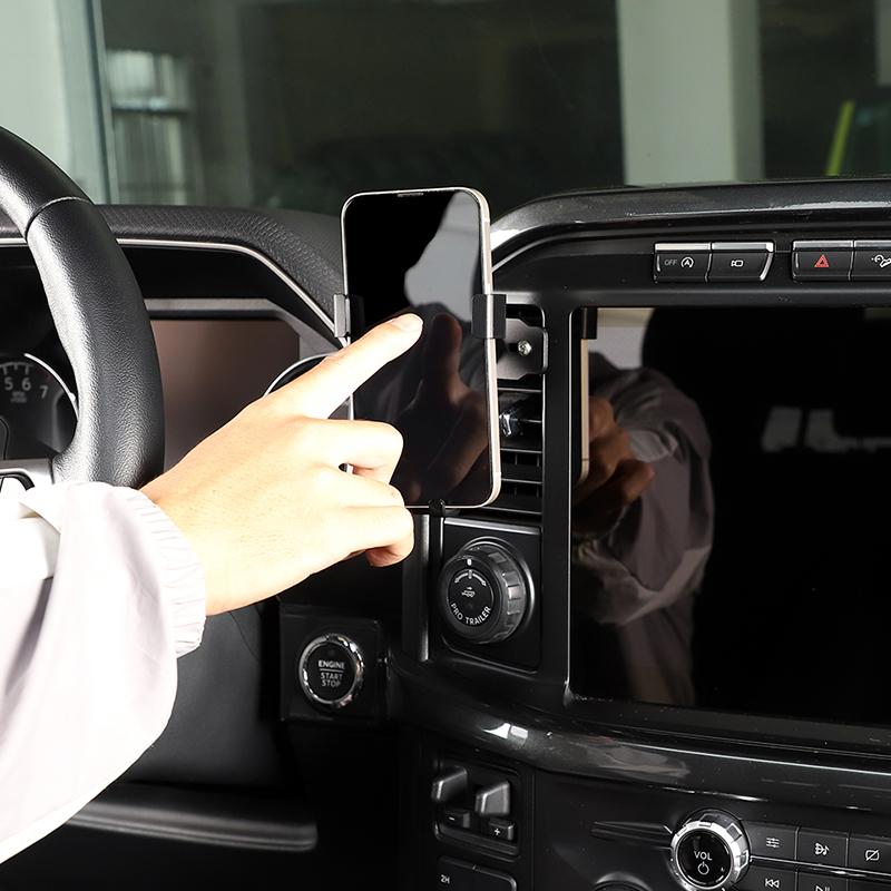 Car Air Conditioning Vent Mobile Phone Bracket GPS Phone Stand Bracket  Fit For Ford F150 2021 Up Car Interior Accessories