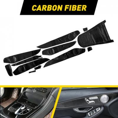 Kolfiber Interiör Dekal Trim För Mercedes Benz C-klass GLC 2015 2016-18 EXV