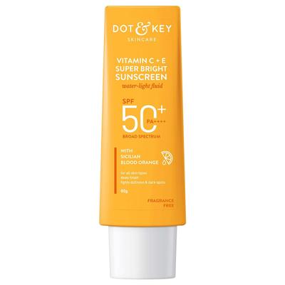 Dot & Key Vitamina C + E Cremă solară super luminoasă SPF 50 pentru o piele uniformă și strălucitoare Toate tipurile de piele 80 g