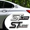 ST-Line Metall-Autoaufkleber für den mittleren Kühlergrill, Heck- und Kotflügel-Emblem-Aufkleber, anwendbar für Focus, Mondeo, Edge und Explorer