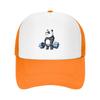 Cartoon Panda Baseball Cap  Print Baseball Cap  Distressed Classic Flat  Hat  Soft Top Comfortable MoistureWicking Cap