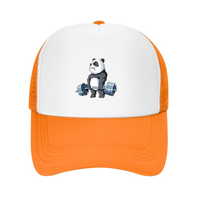 Cartoon Panda Baseball Cap Print Baseball Cap Distressed Classic Flat Hat Soft Top Comfortable MoistureWicking Cap