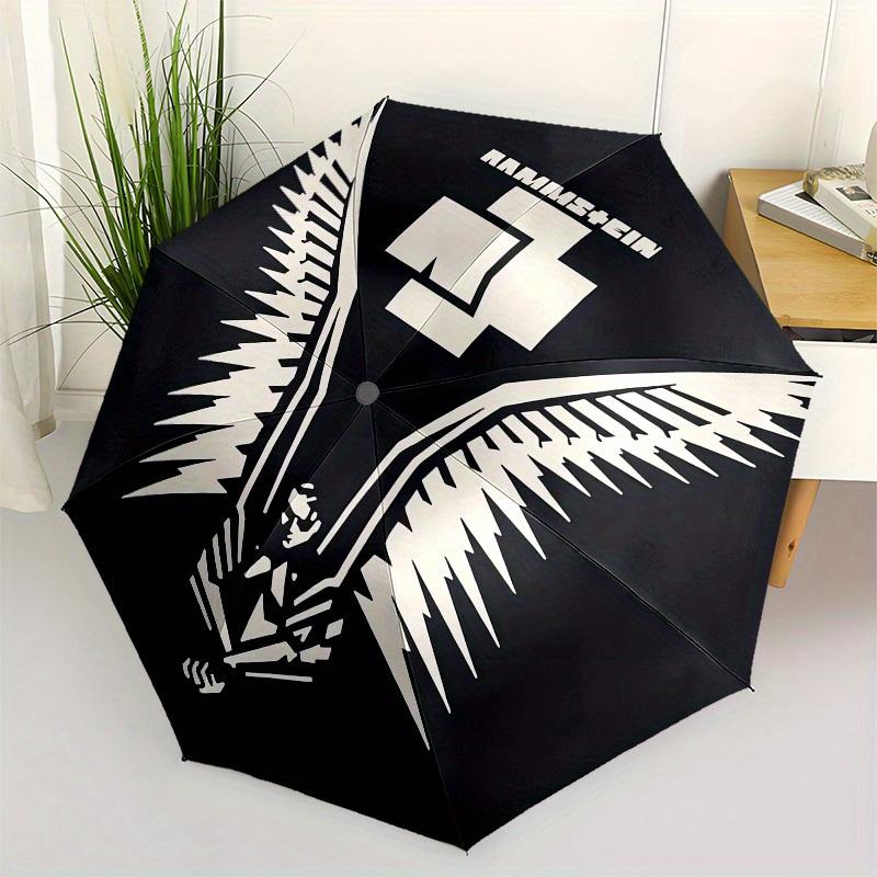 

1pc Eagle Wings Rammstein Symbol Umbrella with Plastic Handle,Suitable for All Seasons Home Travel Outdoor UmbrellaM963