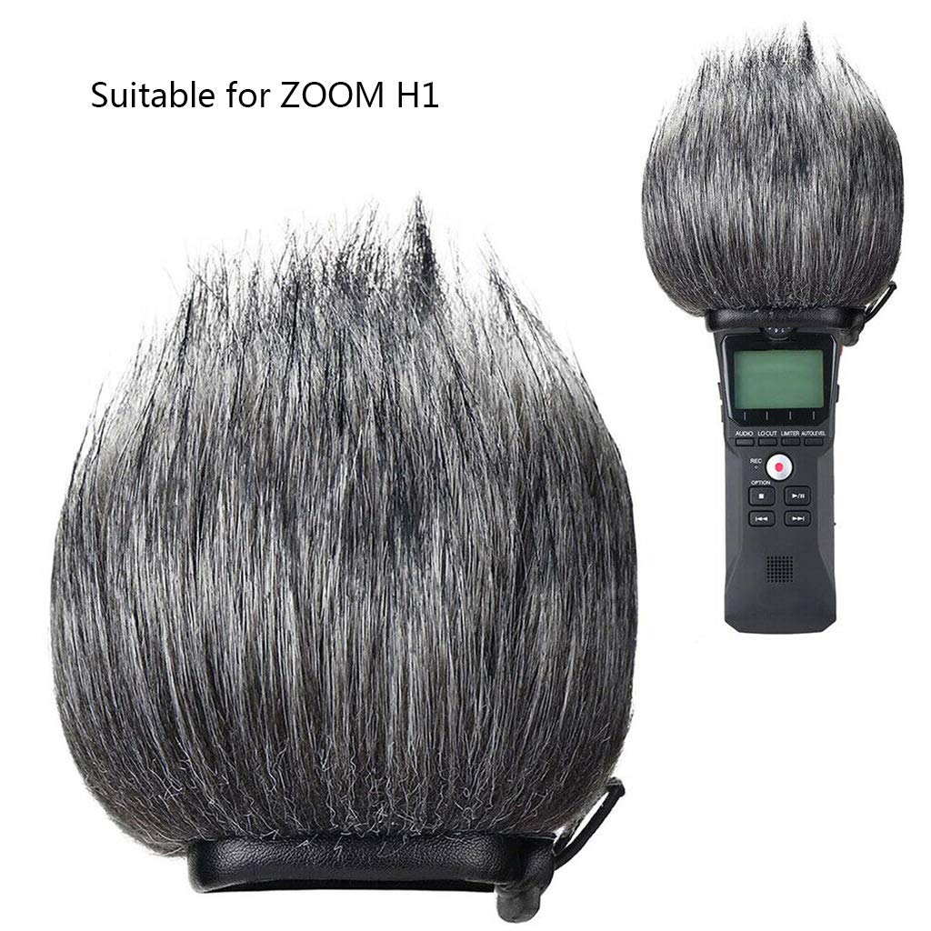 Vauqra Microphone Front Glass Wind Noise Cancellation Zoom H1 Outdoor Detachable Windshield