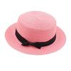 Women's British-Style Summer Hat Simple Small-Brimmed Straw Hat Korean-Style Bow-Knot Flat-Top Sun Hat Popular Women's Straw Hat