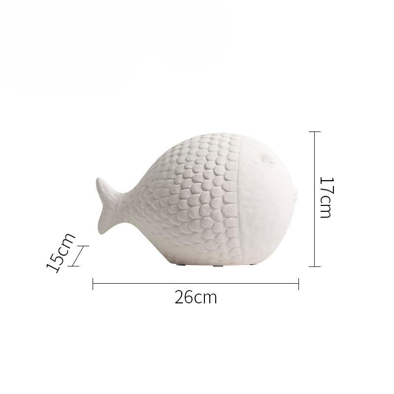 

Керамическая рыба-поцелуй Украшения для дома Модель гостиной Поделки Современный простой стол Спальня Эстетические аксессуары Скульптура Орнамент
