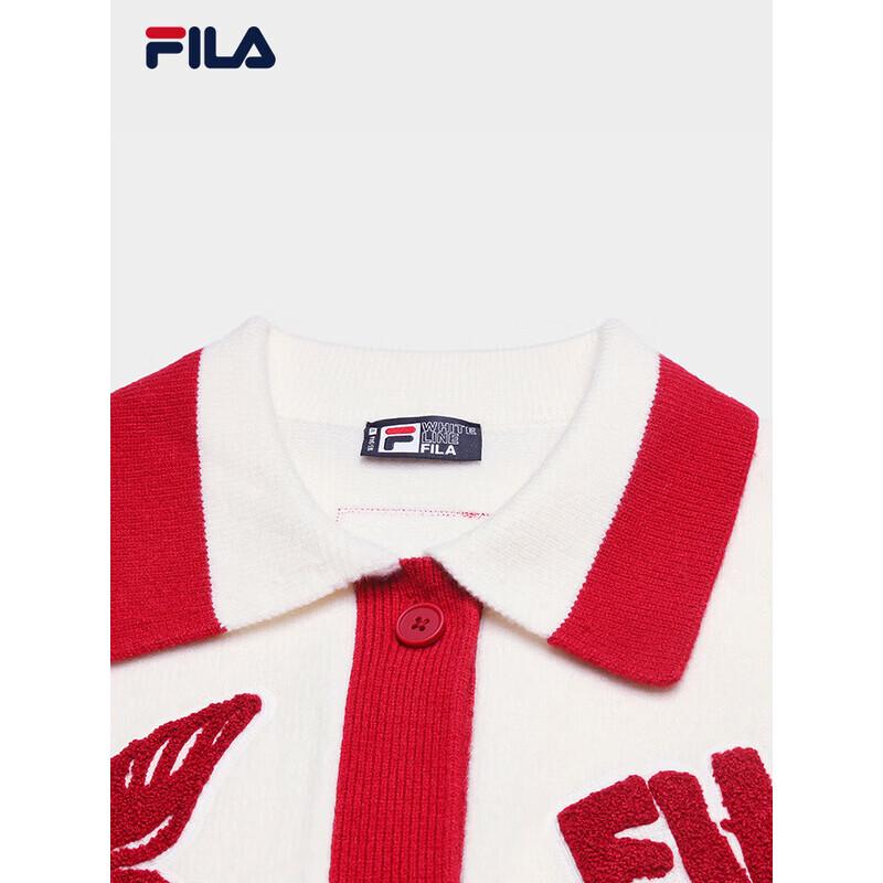 Fila Women's Blush Towel Embroidery Knitted Cardigan