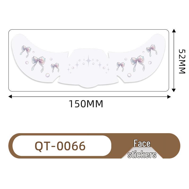 Christmas Butterfly & Flower Face Tattoo Stickers - Fresh European Style Freckle Designs for Parties