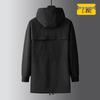 Men's Plus Size Hooded Mid-Length Windbreaker
