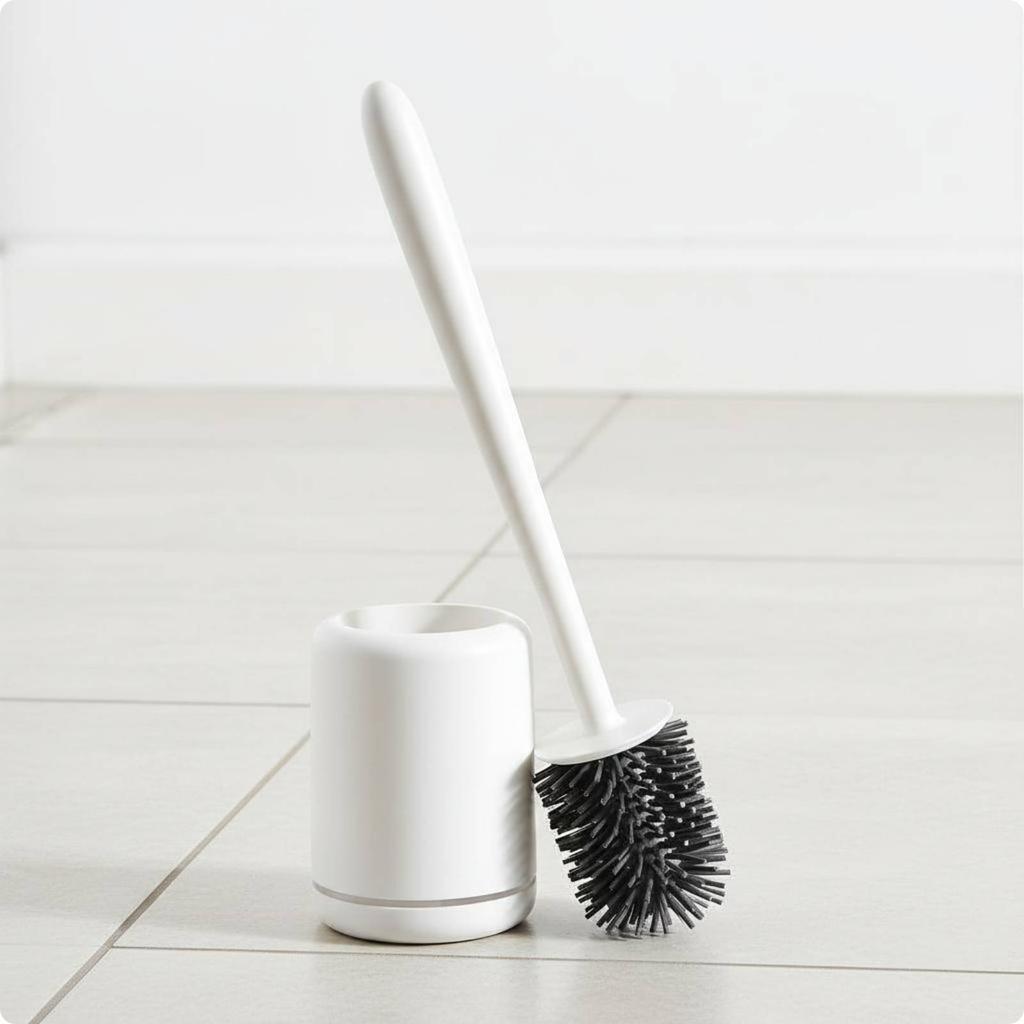 Silicone Toilet Brush Nordic Design Soft Bristle Toilet Brush Bathroom Cleaning Water-Resistant Effortless To Clean
