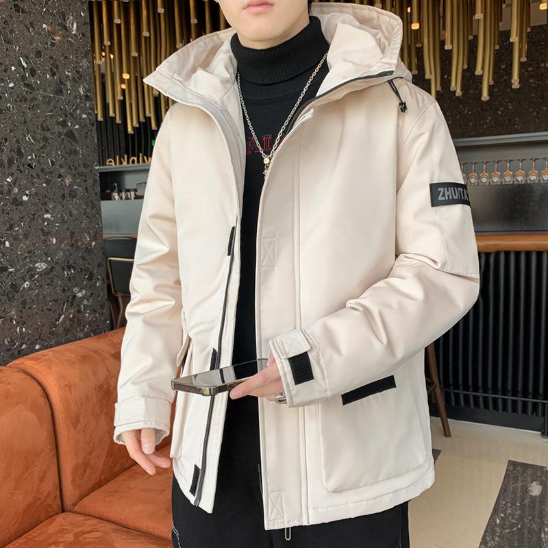 

Несезонная зимняя куртка-пуховик мужская утепленная с капюшоном ветрозащитная и морозостойкая модная мужская рабочая куртка зимняя одежда 3XL