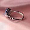 Gorgeous Women Finger Rings Graceful Female Party Accessories Full Bling Iced Out Unique Blue Color Cubic Zirconia Ring