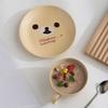 Cartoon Bear Face Coffee Mug Set Kawaii Ceramic Cup and Saucer for Milk Tea Aesthetic Japanese Style Large Capacity Tableware
