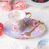 Luxury Ceramic Mug Saucer Retro Afternoon Tea Coffee Cup Saucer Sets Couple Cup Set Home Creative Drinkware Mugs New Home Gift