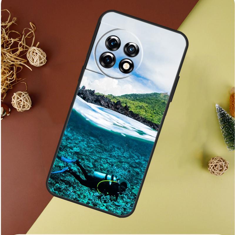 Scuba Diver Diving For OnePlus 13 13R 12 12R 11 9 10 Pro 8T 9RT 10T 10R N20 N30 Nord CE 2 3 4 Lite Phone Case