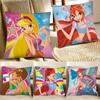 Sending Children Cute GirlS Cartoon W-Winx Pillow Case Square Pillow Bedroom Sofa Leisure Comfort Cushion Car Home Decoration